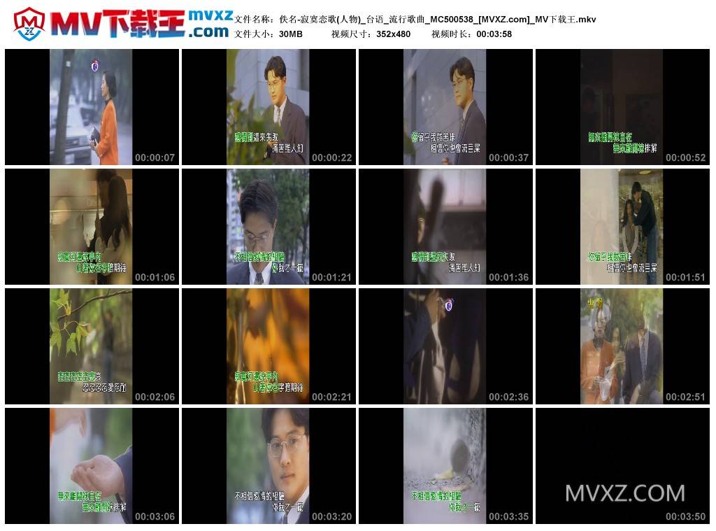 佚名-寂寞恋歌(人物)_台语_流行歌曲_MC500538